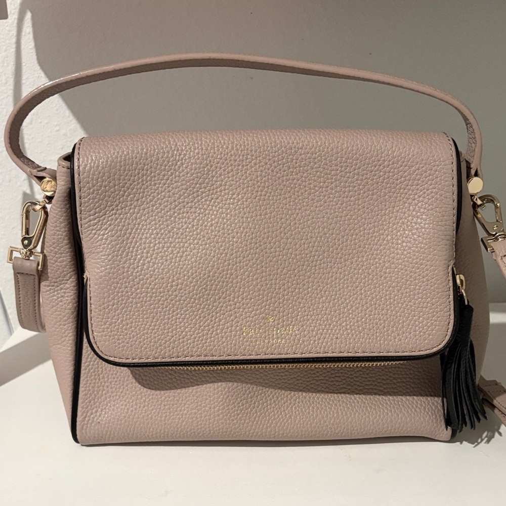 Kate Spade Taupe Leather Shoulder Bag